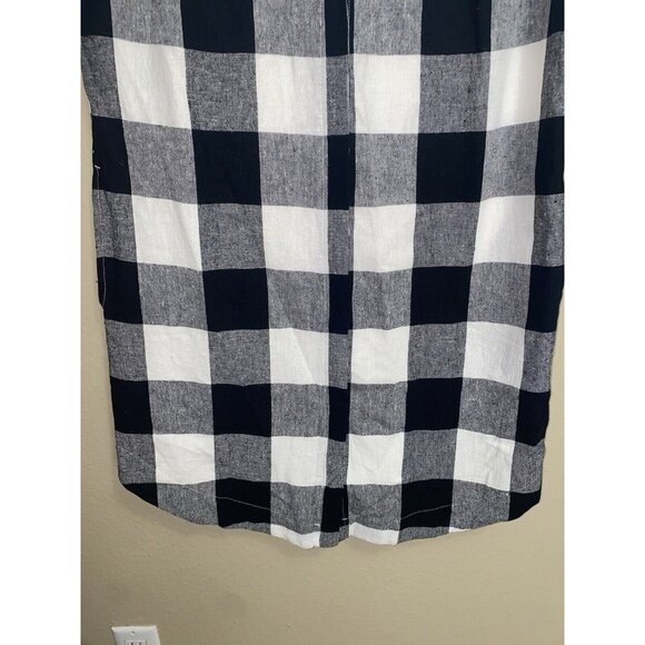 ANTHROPOLOGIE $268 The Odells Windowpane Plaid Trapeze Shirt Dress Size Medium - Picture 3 of 11